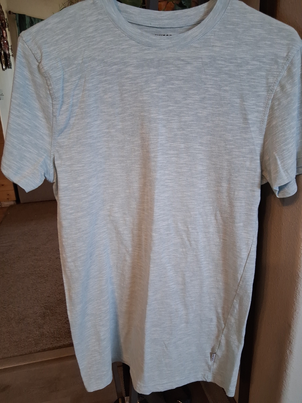 Men's Crew Neck Tee in Pale Green- Lightweight Everyday Shirt Sz M.  1a